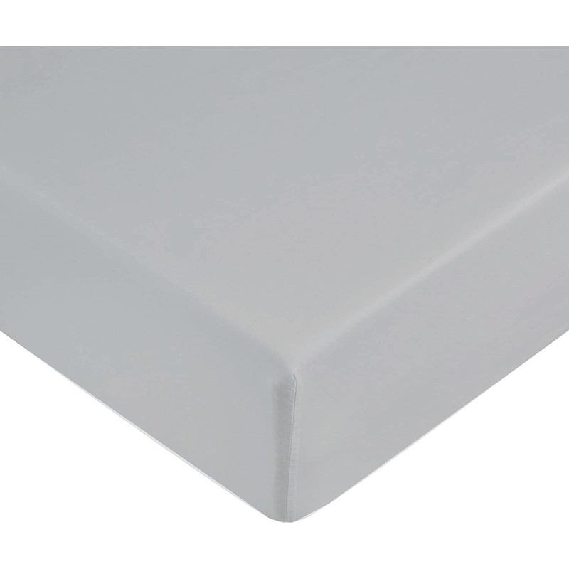 Linen Home Silver Single Fitted Sheet Deep fit 12''/30cm Microfibre