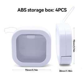 Piuluvor® 4 Pcs Haargummi Organizer Box Tragbarer Reise-Qtip-Halter Weiß Haargummi Aufbewahrung Box Kleiner Aufbewahrungsbox mit Hängendem Seil für Wattestäbchen Haargummis Haarseile