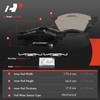 A-Premium 8 Pcs Front & Rear Ceramic Disc Brake Pads