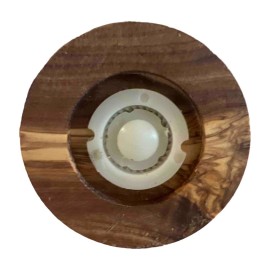 German Olive Wood Traditional French Olive Wood Herb Mill with Provence Herbs, Made in Germany