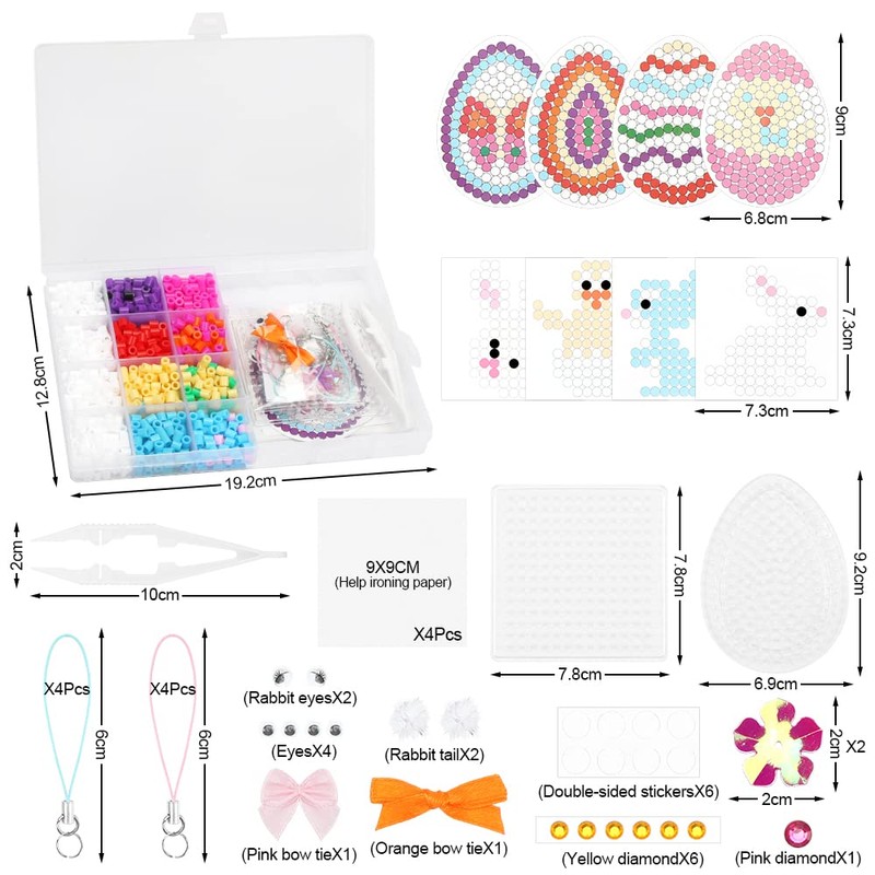 Ironing beads plate set, ironing beads Easter, children's crafts for