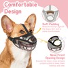 Soft Mesh Dog Muzzle with Reflective Adjustable Strap, Lightweight Muzzle