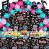 LLMSIX 2 Pcs 90s Party Tablecloth Large 90s Hip Hop