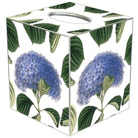 Marye-Kelley Hydrangea Floral Home Decoor Handmade Paper Mache Tissue Box Cover