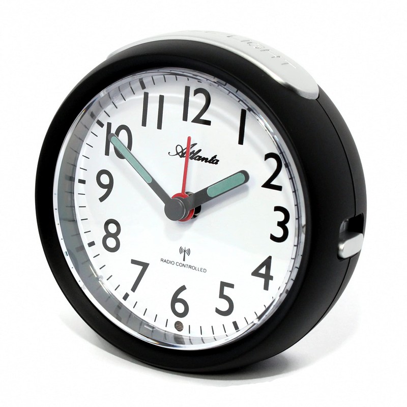 Atlanta 1850-7 Wireless Alarm Clock without Ticking with Night Light