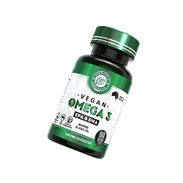 Therapeia Australia Omega 3 FISH * Marine Algae Oil EPA & DHA 60 vegan capsules
