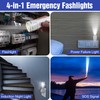 Enhon 4 in 1 LED Rechargeable Plug in Flashlights, 6