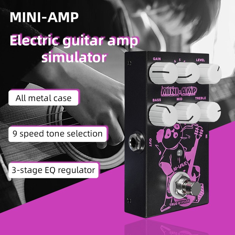 M-VAVE Electric Guitar Effects Pedal DC 9V 3-gear EQ Adjuster