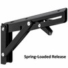 2-Pack 8 Inch Folding Shelf Brackets, Metal Wall Mounted Locking