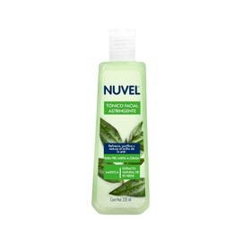 Nuvel Tnico Facial Astringente con T Verde 235 ml  Limpiador Facial para Piel Grasa o Mixta con Ingredientes Naturales