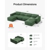 Pipishell Green10 Square Futon Sofa,31 X 31 Corduroy Poufs Footrest