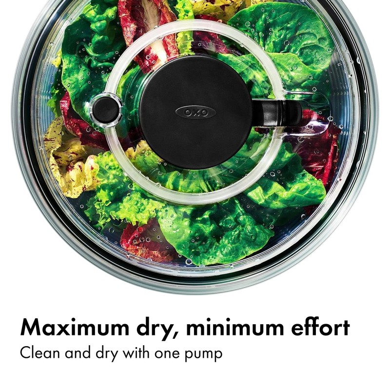 OXO Good Grips Glass Salad Spinner - Large 6.22-Qt Lettuce