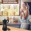 SHANGSKY Coffee Pot Electric Moka Pot 6 Cup, Espresso Coffee