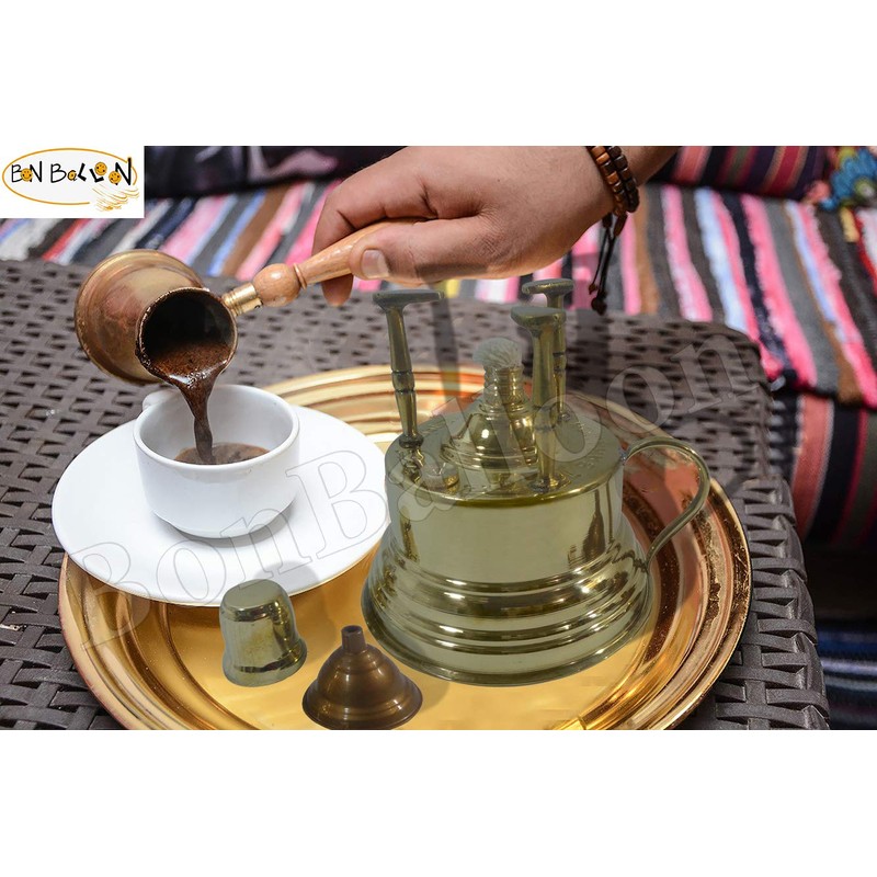Al Bramony Brass Greek Turkish Coffee Maker Burner Table Top