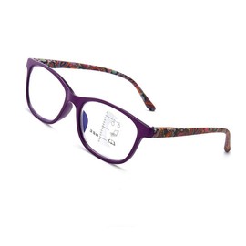 SIADEE Progressive Multifocal Blue Light Blocking Reading Glasses Women Men (Purple, 1.50)