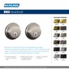 SCHLAGE B62N609 Deadbolt, Keyed 2 Sides, Antique Brass