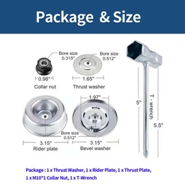 JIEOADOU Blade Adapter Kit for S-tihl FS55 FS55R FS56 FS56RC FS70R FS80 FS85 FS90 FS90R FS94 FS94R FS100RX FS110 FS120 FS130 FS130R FS240 FS250 & More – Includes Washer, Plate, Nut & Wrench