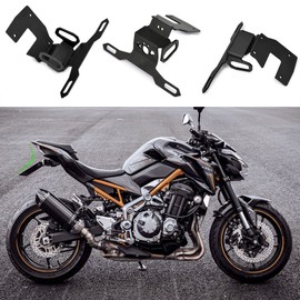 LEDISHUN Motorcycle Tidy Tail Fender Eliminator License Plate Bracket Holder Fit For Kawasaki Z900 /SE ZH2 Z H2 Compatible with OEM Turn Signal Light/License Plate Light