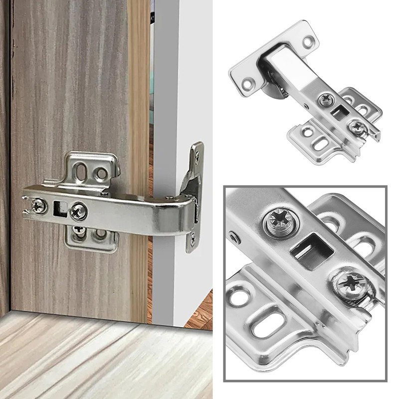 eMagTech 4PCS 45 Degree Fixed Hinges Cabinet Hinge Hydraulic Damper