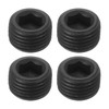 sourcing map 4Pcs Male Thread Socket Pipe Plugs, M16-1.5x10mm Carbon