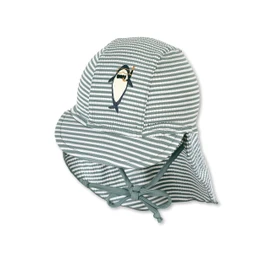 Sterntaler Unisex Children's Unisex Bathing Cap with Neck Protection, Children's Peaked Cap, Neck Protection, Shark, UV Protection 50+, Dark Green, 43, dark green