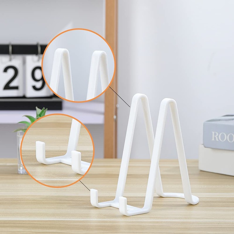 Plate Stands for Display 6 Inch - White Tabletop Easel