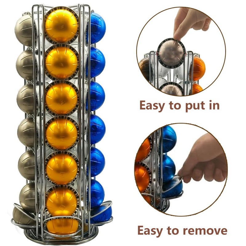 Wrobic Vertuo Pod Holder Carousel Stand for 35 Nespresso Vertuo