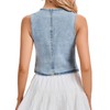 Genhoo Denim Vest Sleeveless Jean Vest Top for Women V