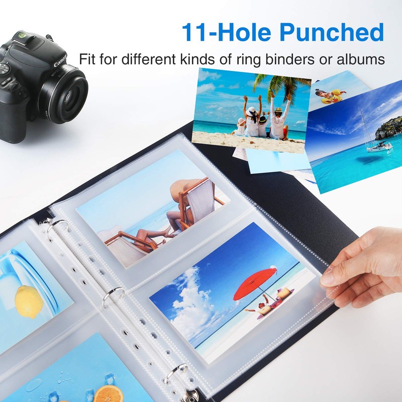 Sooez 30 Pack Heavy Duty Photos or Postcards Page Protectors,