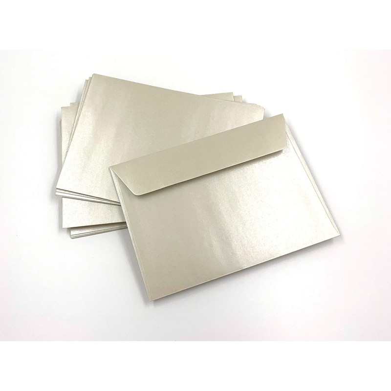 25 Pearlescent Envelopes, White Pearl, Pearls, Pearl Effect, C6 =