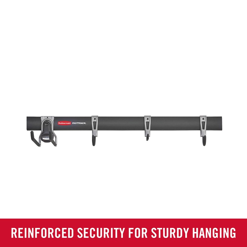 Rubbermaid FastTrack Garage Storage Utility Hooks 5 Piece Black All