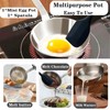 Bigwinyep Mini Egg Pan, 304 Stainless Steel Omelet Pan, 5.1Inch