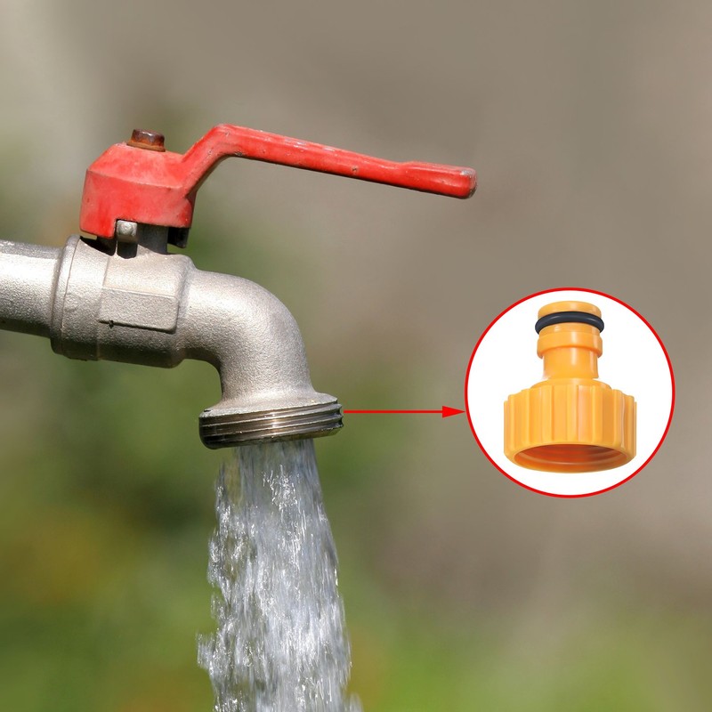 4 Pack Plastic Garden Hose Tap Connector, 1/2 Inch and