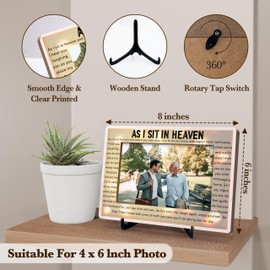 Memorial Picture Frame, As I Sit In Heaven Frame, Sympathy Wooden Photo Frame With Stand, Bereavement Gifts For Loss Of Loved One, In Loving Memory Frame Gifts, Condolences Grief Decorations, A42