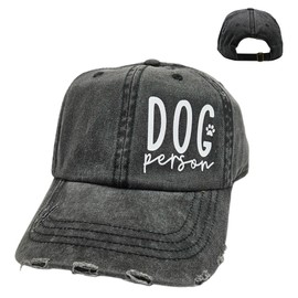 BHW Dog Mom Hats, Zero Woofs Given Baseball Hats, Dog Lover, Doodle mom, cat mom Hats. Pet Lover Hats for Women (Dog-Person, Black)