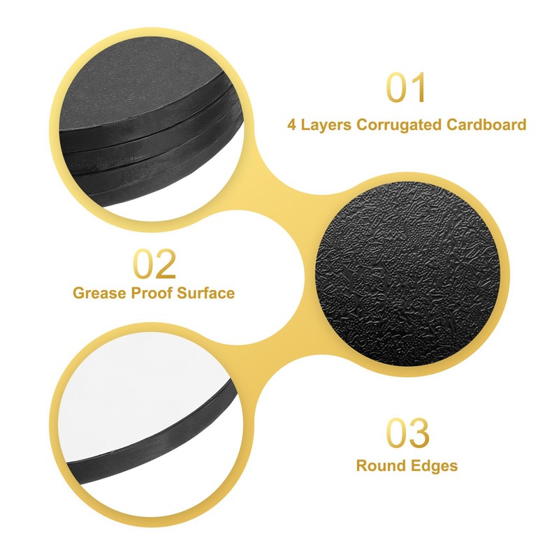 uxcell 4pcs Cake Boards, 10 Inch Round Cake Drum Circle