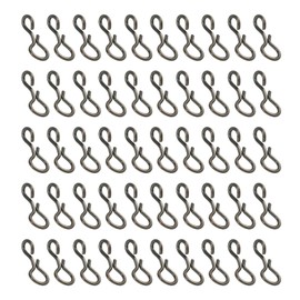 PATIKIL 150pcs 0.2" x 0.1" Fly Fishing Snap Stainless Steel Quick Change No Knot Fast Snap Lure Connector Jig Lures Fishing Clips for Freshwater Saltwater Black