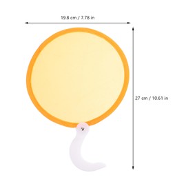 VOSAREA 4pcs Round Folding Fan Foldable Portable Handheld Fan Nylon Foldable Flying Disc Fans Colorful Sublimation Fans Folding Fan DIY Blank Handheld Fan Set for Fan DIY Wedding Summer Party Favors