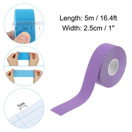 PATIKIL 16.4ft x 1 Inch Aerial Hoop Tape, Athletic Tape Adhesive Non-Slip Grip Tape Yoga Rig Sports Tape for Wrapping Exercises Gymnastics, Purple