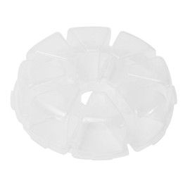 Nut Trays 4PCS 8 Grids Jewel Case Plastic Transparent Round Shape Jewelry Storage Organizer Container for Rings Earrings Clear Organizer