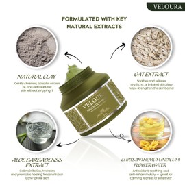 Vegan Face Mask Deep Cleansing & Hydrating Green Tea Organic Mask for Men & Women for Smooth & Glowing Skin – 100g/3.5oz