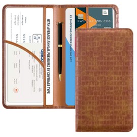 CoBak CoBak Car Registration and Insurance Holder - Vehicle Glove Box Car Organizer,Auto Truck Comparment Accessories Case with Magnetic Closure for Driver License,Cards