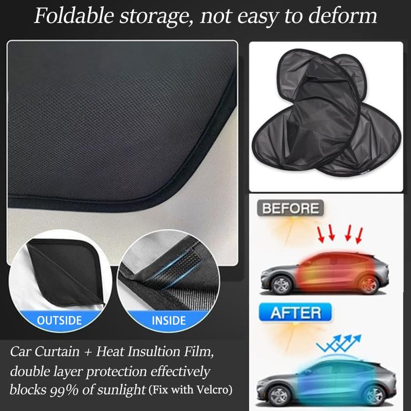 Blazeray for Ford Mustang 2021 2022 2023 Mach E Sunshade,