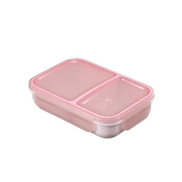 CBJAPAN DSK Rice Boy Bento Box, 23.7 fl oz (700 ml), Antibacterial Specifications, Pink, 4-Point Lock for Secure, Double Sealing to Prevent Juice Leak