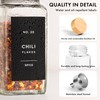 EDELHAUS® Square Spice Jars with Bamboo Wooden Lid (Pack of
