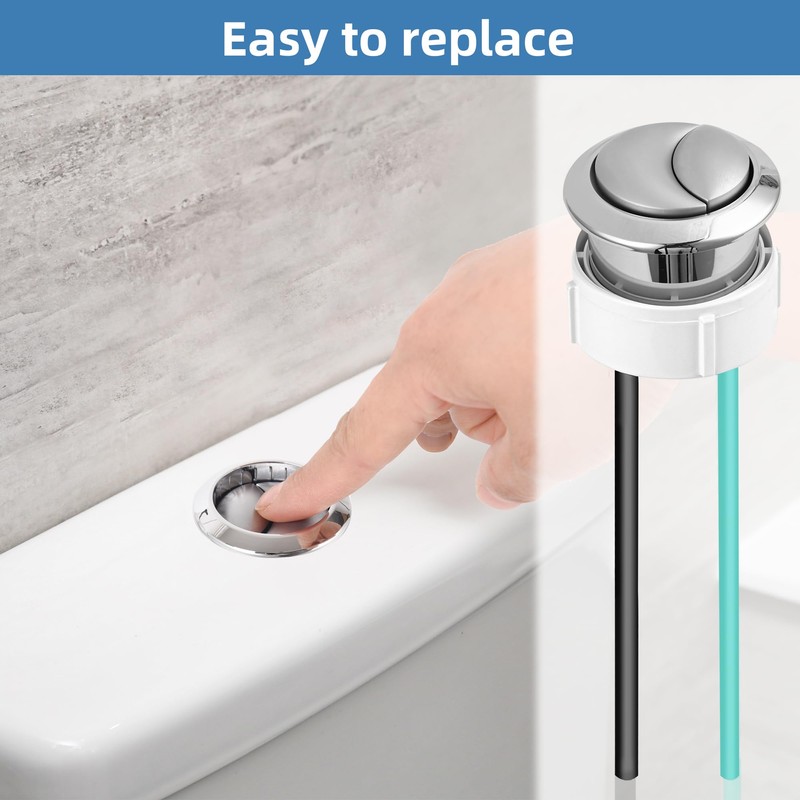 PIHIL 38mm Toilet Push Button Replacement, Dual Flushing Toilet Push