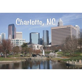 Charlotte, North Carolina, NC, City, Souvenir Magnet 2 x 3 Photo Fridge Magnet