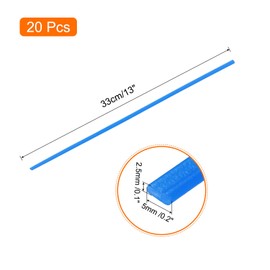 MECCANIXITY 20pcs 13 Inch Plastic Welding Rods PE Welding Strips Welder Rods for Plastic Welder,Car Bumper, Kayak Repair, Blue