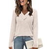 SAMPEEL Sweaters for Women Long Sleeve Shirts V Neck Tops