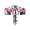 PIERCINGLINE Titanium Screw Disc with External Thread 0.9 mm Flower